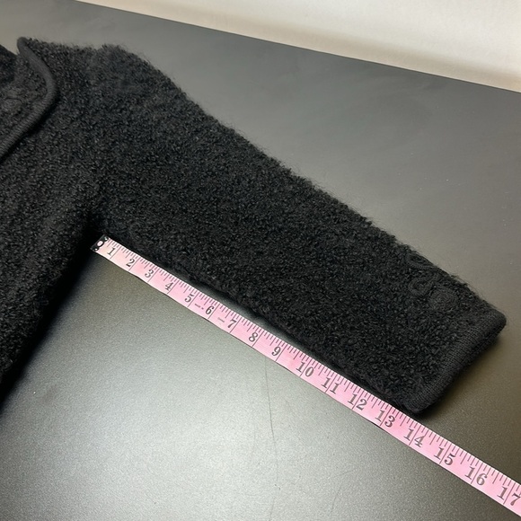 Vtg Susan Bristol Black Mohair Wool Hand Embroidered Cardigan Sweater Jacket S - Picture 12 of 14